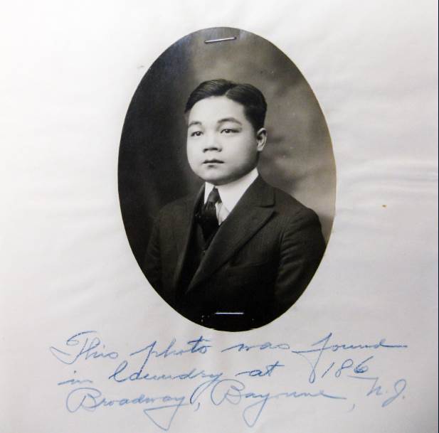 A photograph found in Wing Lee’s laundry at 186 Broadway in Bayonne, during a raid that led to the detention and eventual deportation of a Chinese immigrant. Courtesy of the National Archives, New York regional office.